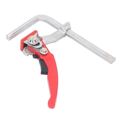 Abrazadera de Mesa con Trinquete, Abrazadera de Barra de Liberación Rápida de 120 Mm de Capacidad y 60 Mm de Profundidad de Garganta, Abrazadera de Riel Guía de Sierra de