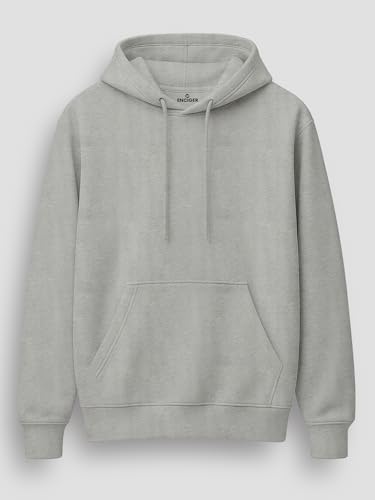 Image of Womens Plain Hoodie - Soft Cotton Blend Fleece Sweatshirt with Kangaroo Pocket & Drawstring Hood | Warm, Comfortable Winter Wear for Daily Use, Travel & Casual Outings