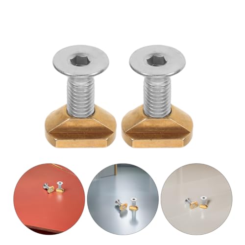 Hemoton 1 Set Foil Board T-Nuts: M6 Hydrofoil Mounting Brass T-Nuts with Screws - Kiteboard Surfing Supplies Parts for All Hydrofoil Tracks