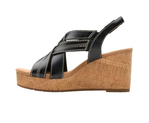 Clarks - Sabina Sling, Sandalia De las mujeres, Black/Black,