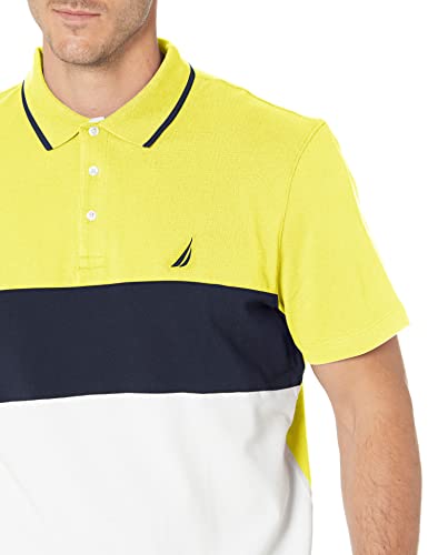Image of Nautica Men's Short Sleeve 100% Cotton Pique Color Block Polo Shirt