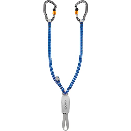 PETZL, Scorpio Vertigo Lanyard, Via ferrata lanyard with VERTIGO WIRE-LOCK carabiners