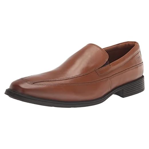 Clarks Herren Tilden Free Slipper, Dark Tan Lea, 42.5 EU