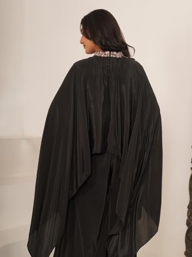 Indian Fancy Fabric Thread Embroidered Work Indo Western Style Suit 148223