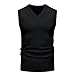 Men’s V-Neck Sleeveless Sweater Vest – Solid Black Knit Vest for Men, Classic Pullover Style, Mens Sweater Vest