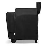 SunPatio Outdoor Heavy Duty Waterproof Wood Pellet Grill and Smoker Cover, UV Resistant Full Length BBQ Cover Compatible with Traeger 22 Series, Lil' Tex Grill and More, All Weather Protection