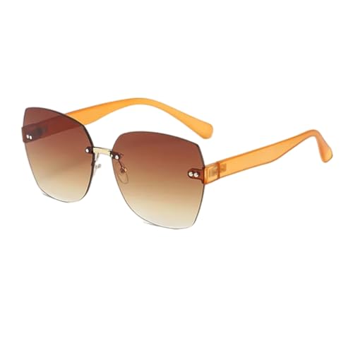 Lunettes de soleil de luxe sans cadre au design épuré pour dame moderne
