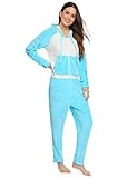 Aibrou Pijama de Franela para Mujer Invierno Pijamas de Manga Larga para Adultos Pijamas de Una Pieza de Halloween con Capucha