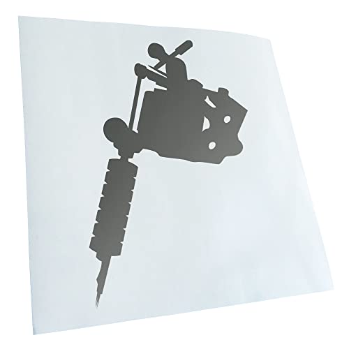 Kiwistar - Autocollant - Machine à tatouer 10 x 14 cm ! - argent - G10 - Pour voitures, vélos, véhicules, motos, cyclomoteurs, tuning, vitres arrière