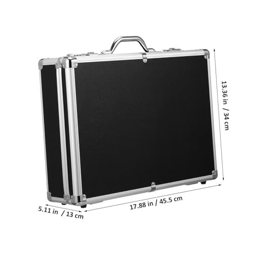 Aluminum Alloy Locking Briefcase Combination -Piece Sturdy Metal Toolbox for Men's Travel and Storage2