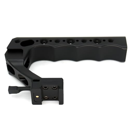 Image of NATO Top Handle, Quick Release NATO Grip with 4 Cold Shoe Adapters for DSLR Camera Cage, Universal Top Handle with 3 /8-16 and 1 /4-20 Thread Holes (Black)