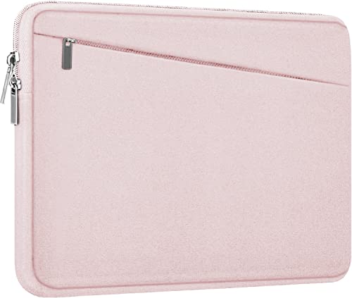 Image of 15.6 inch Laptop Sleeve Case, Durable Computer Carrying Bag Protective Case Briefcase Handbag with Front Pocket, Slim Laptop Cover for 15.6 Inch HP, Dell, Lenovo, Asus, Notebook, Pink