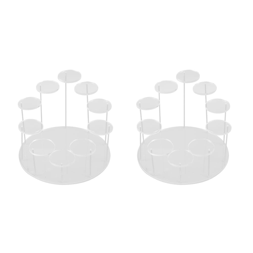 Hndhbfgrt 2X Acrylic Cupcake Holder Stand, Round Cupcake Tower Display Stand, Premium Dessert Stand Cupcake Holders, for Parties