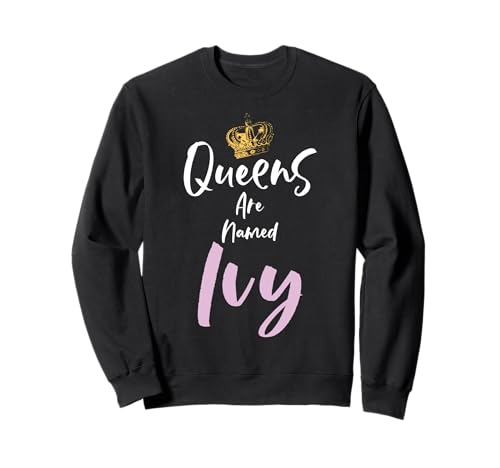 Ivy Name Queen personnalisé pour femme et fille Rose/noir Sweatshirt