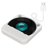 Tragbarer persönlicher CD-Player, mit USB-Plug-Play- und AUX-Anschluss, für Autoradio, Laptop, Fernseher und Computer, für vielseitige Musikwiedergabe zu Hause, im Büro oder auf Reisen, Weiß