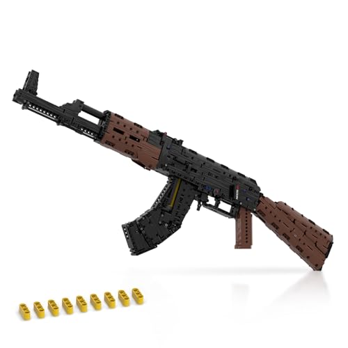 Sosuy AK47 Baustein Gewehr Sets 1:1 DIY schießbare Scharfschütze Gewehr Modell Armee Spielzeug für Erwachsener Jungen Geburtstagsgeschenke für kids ab 8 Jahren Militärfan Pistole Sammlung 1321Teile