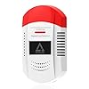 Natural Gas Detector CH4/Propane/Methane - Portable Natural Gas Leak Alarm with LED Light & Audible Alert, 100% Battery-Powered Gas Monitor for Home, RV, Kitchen, Apartment Safety (Battery Included)