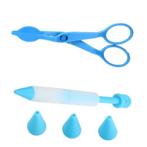 MUCKLILY 1Juego Tijeras para Decoración de Pasteles Tubo de Crema Herramientas Prácticas para Decorar Tartas y Cupcakes Almacenamiento Conveniente