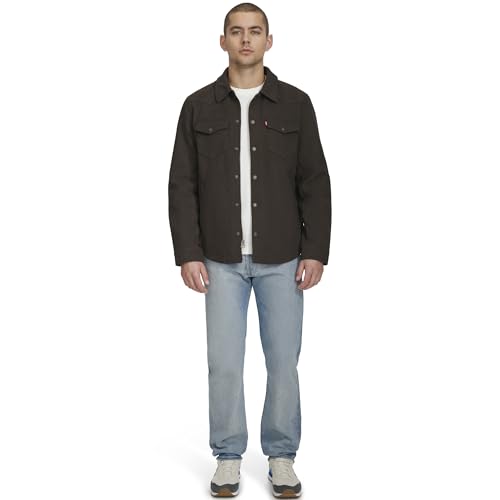 Image of Levi's Men's Faux Leather Shirt Jacket