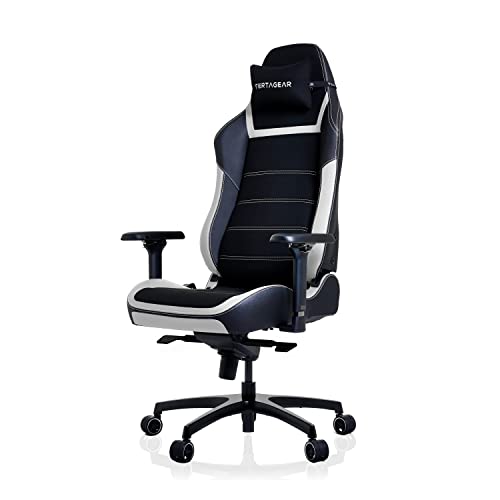 VERTAGEAR PL6800 Ergonomic Big & Tall Gaming Chair Featuring ContourMax Lumbar & VertaAir Seat Systems - Black/White -  VG-PL6800SE_WT