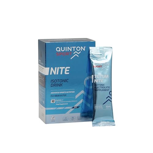 Quinton Sport - Totum Nite, Recuperador Post-Entreno, Agua de Mar Isotónica, 100% Natural, Hasta 78 Electrolitos, Hidratación y Recuperación Deportiva, Vegano - 10 Sticks Bebibles x 25ml
