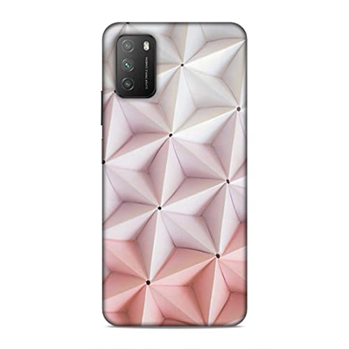 Image of Printed Mobile Back Hard Case Cover for Xiaomi Poco M3 | Pink Stars, Multi Stars Black dot -2180