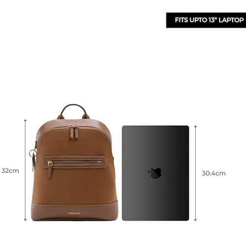 Image of Miraggio Sloane Solid Backpack For Women Fits Upto 13 Inches Laptop With Adjustable Strap | College Bag For Women | Women Backpack For Office Travel & Everyday Use