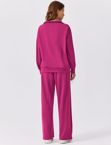 Image of PINSPARK 2 Piece Sets for Women 2026 Fall Outfits Sweatsuit Oversized Sweatshirt Wide Leg Sweatpants Matching Set Tracksuit