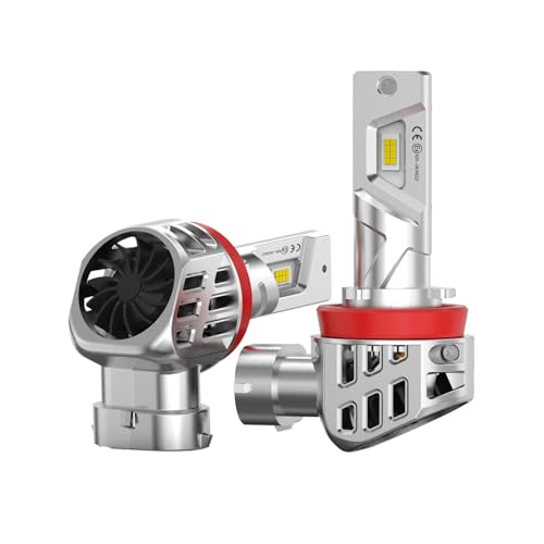 motoeye H11 Lampen Auto Halogen 12V 55W Auto-Scheinwerfer 6000K H11 Birne mit Intelligenter Temperaturregelung geeignet für Scheinwerfer Fernlicht Abblendlicht
