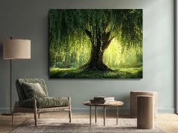 Saule pleureur XINBAO pour habiller un grand mur blanc vide