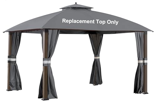 SCOCANOPY Gazebo Replacement Cover Fit for 10X12 Eagle Brooke Soft Top Model A101007600 A101007603 A101007604 (Grey)