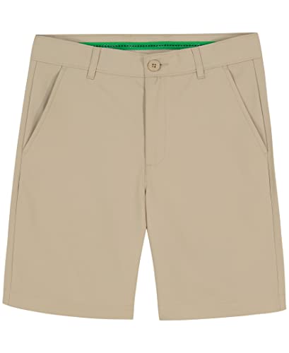 Izod Boys Performance Swingflex Stretch Straight Fit Golf Shorts White Pepper 10 US
