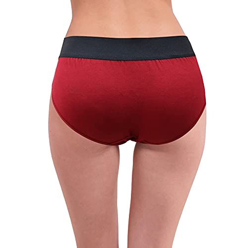 Image of RC. ROYAL CLASS Women's Solid Plain Broad Elastic Pure Cotton Hipsters Multicolored Panty(Pack of 3)