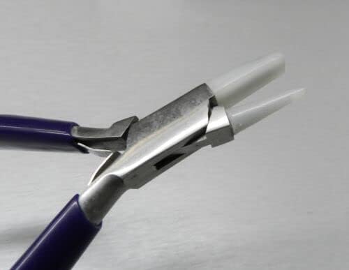 Pliers Round and Flat Nose Nylon Jaw Bead Wire Working Forming Bending Tool Plus Extra Set of Nylon Jaws Included By JTS