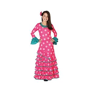 Atosa-26537 Disfraz Flamenca, color fucsia, 10 A 12 Años (26537)