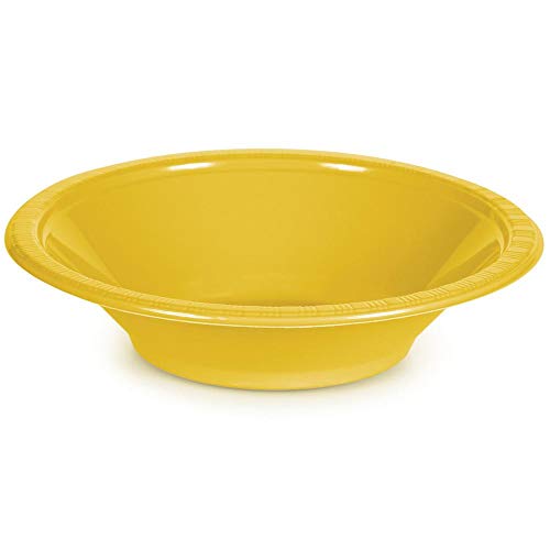 Creative Converting 12 OZ. Premium PL Bowls, Bright Yellow