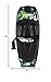 SereneLife Thunder Wave Kneeboard, with Strap and Hook for Kids & Adults | Universal Water Sport Kneeboard for Boating, Waterboarding, Kneeling Boogie Boarding, Knee Surfing (Black/Green)
