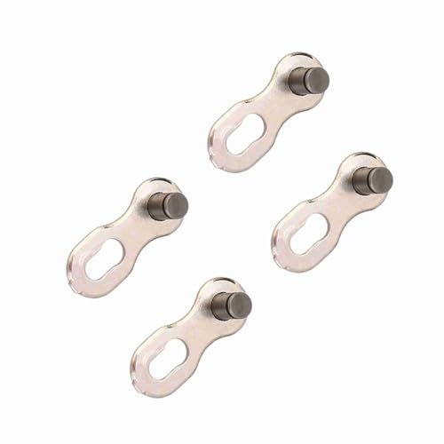Vistreck Conector de Eslabón de Cadena Bicicleta Liberación Rápida Alta Resistencia para 11 Velocidades, Acero, 2 Pares - Diseño Fácil sin Herramientas (Plata)