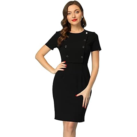 Allegra K Women's Business Casual Sheath Dress Cover