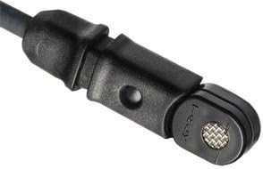 Close-up of the headset's control module with buttons for volume, ANC, Bluetooth, and mute