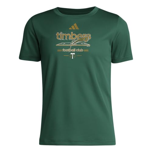 31K6kpM6wqL._SL500_ adidas Kids' Portland Timbers Vintage World Pre-Game Short Sleeve T-Shirt, Dark Green