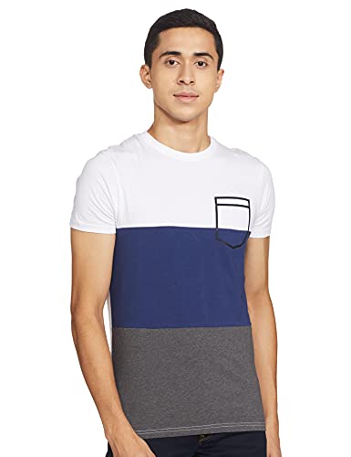 Image of Pepe Jeans Men's Letter Print Regular T-Shirt (PM507364 Eton Blue S)