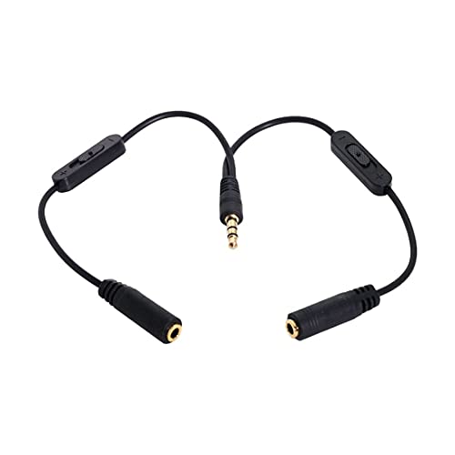 Cable divisor de audio 3.5mm con control de volumen miniatura 1