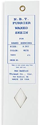 N.B.T.-Waxed Silamide Skeins Thread-Nylon,Silk Replacement for Hand Sewing- White image 2