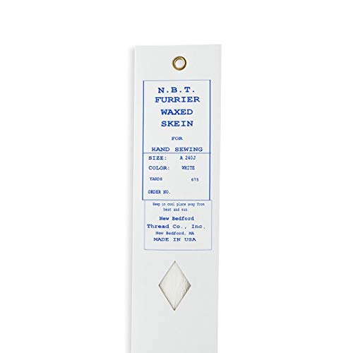 Hilo encerado Silamide Nylon para costura a mano blanco miniatura 1