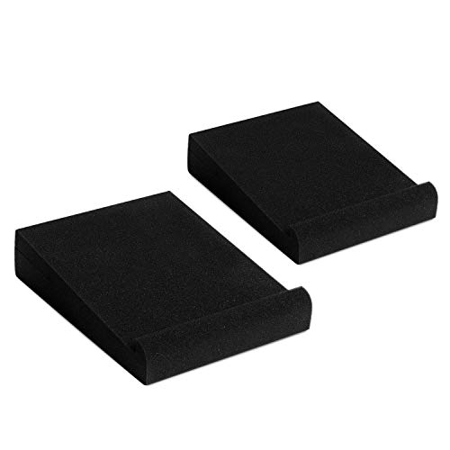 Sound Addicted - Studio Monitor Isolation Pads for 3‚„‚„ - 4.5' Inch Small Speakers, Pair of Two High Density Dampening Acoustic Stands Foam Which Fits most Bookshelf‚„s and Desktops | SMPad 4
