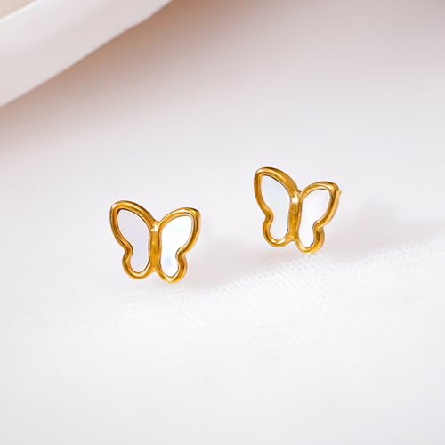 Image of Rubans Demi Fine Stainless Steel Stud Earrings Daily Gift for Women & Girls
