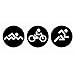 wonder4life Pegatinas adhesivas para triatlón olímpico (15 cm)