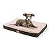 Brunolie Balu Hundebett in Dunkelbraun, waschbar, orthopädisch und rutschfest, kuscheliges Hundekissen mit atmungsaktivem Memory-Schaum, Größe S (72 x 50 x 8 cm) Beige
