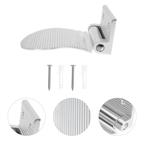 Pedal de ducha para baño en acero inoxidable plata reposapiés de seguridad 7